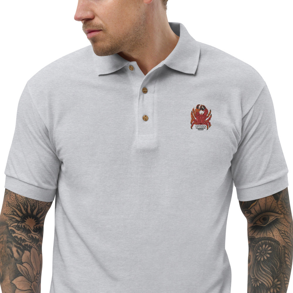 Embroidered Polo Shirt cancer zodiac - ragnacold