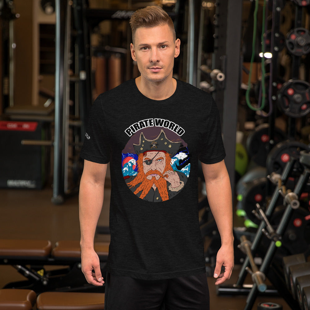 Short-Sleeve Unisex T-Shirt pirate world - ragnacold Black Heather / XS
