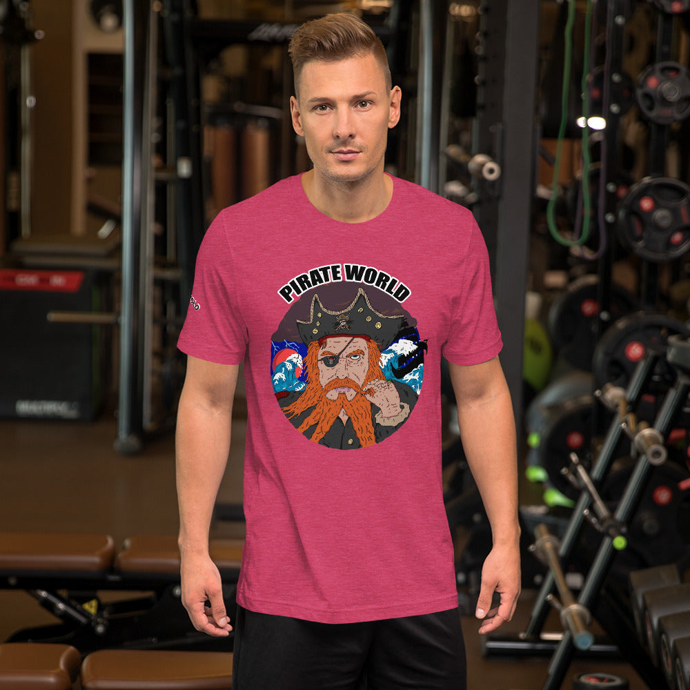 Short-Sleeve Unisex T-Shirt pirate world - ragnacold Heather Raspberry / S