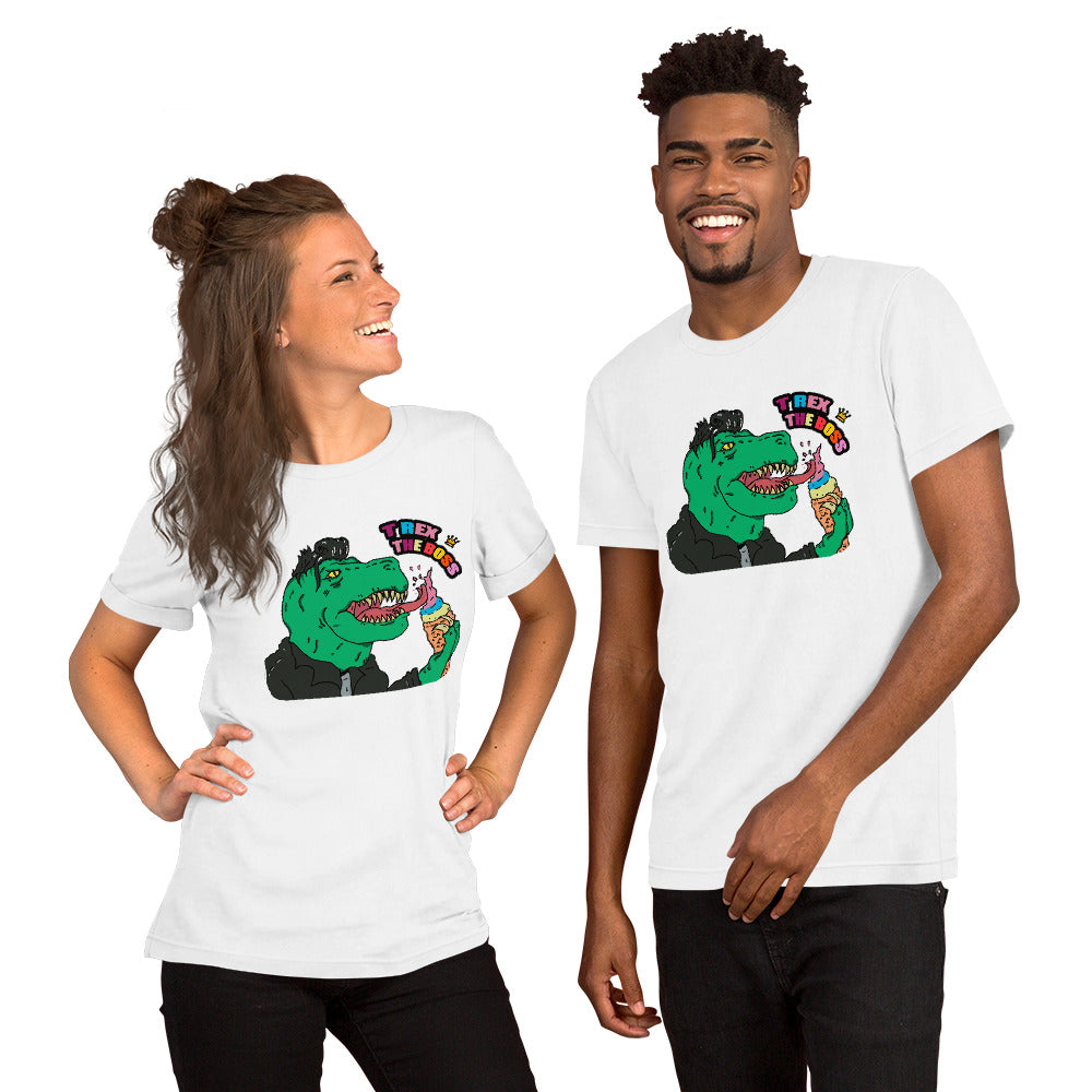 Short-Sleeve Unisex T-Shirt te rex boss - ragnacold White / XS
