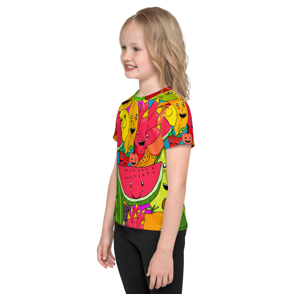 Kids crew neck t-shirt fruits tropical - ragnacold