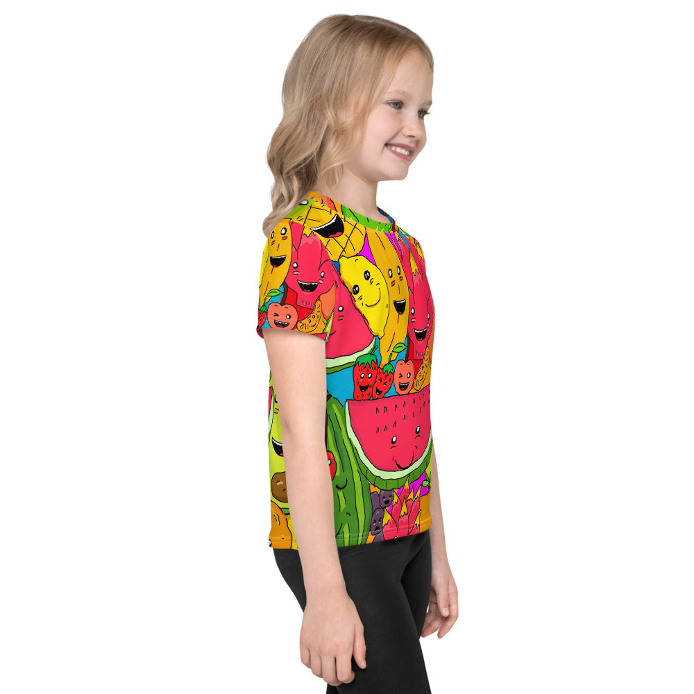 Kids crew neck t-shirt fruits tropical - ragnacold