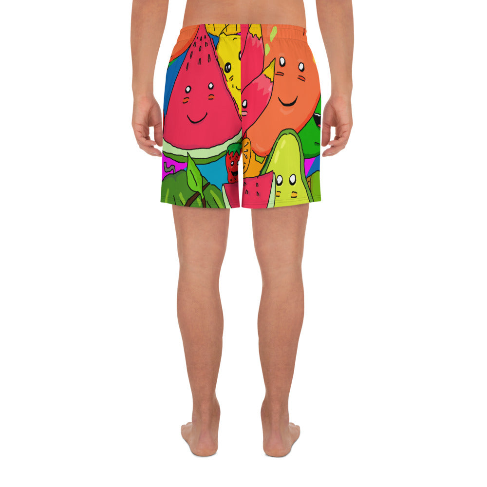 Men's Athletic Long Shorts fruit rainbow - ragnacold