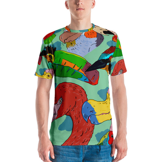 Men's T-shirt tropical exotic birds - ragnacold XS