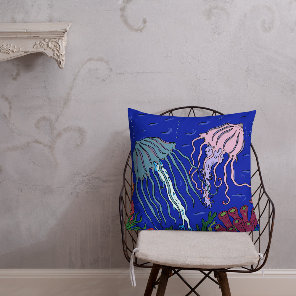 Premium Pillow sea life - ragnacold 22×22