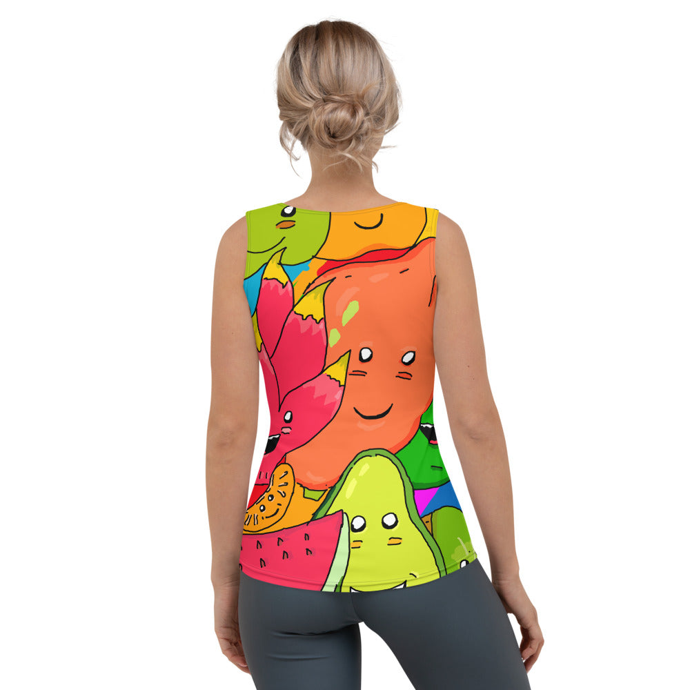 Sublimation Cut & Sew Tank Top tropical fruit rainbow - ragnacold