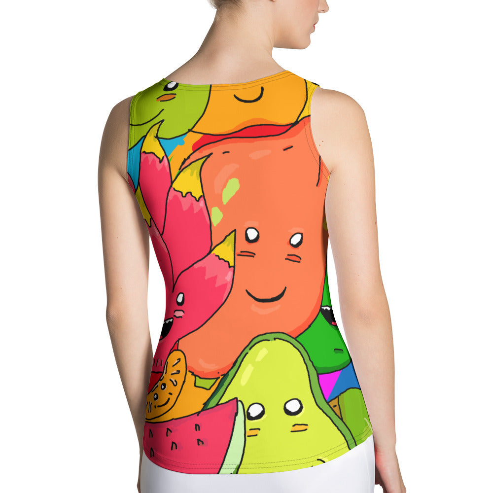 ragnacold Sublimation Cut & Sew Tank Top fruit planet - ragnacold XS