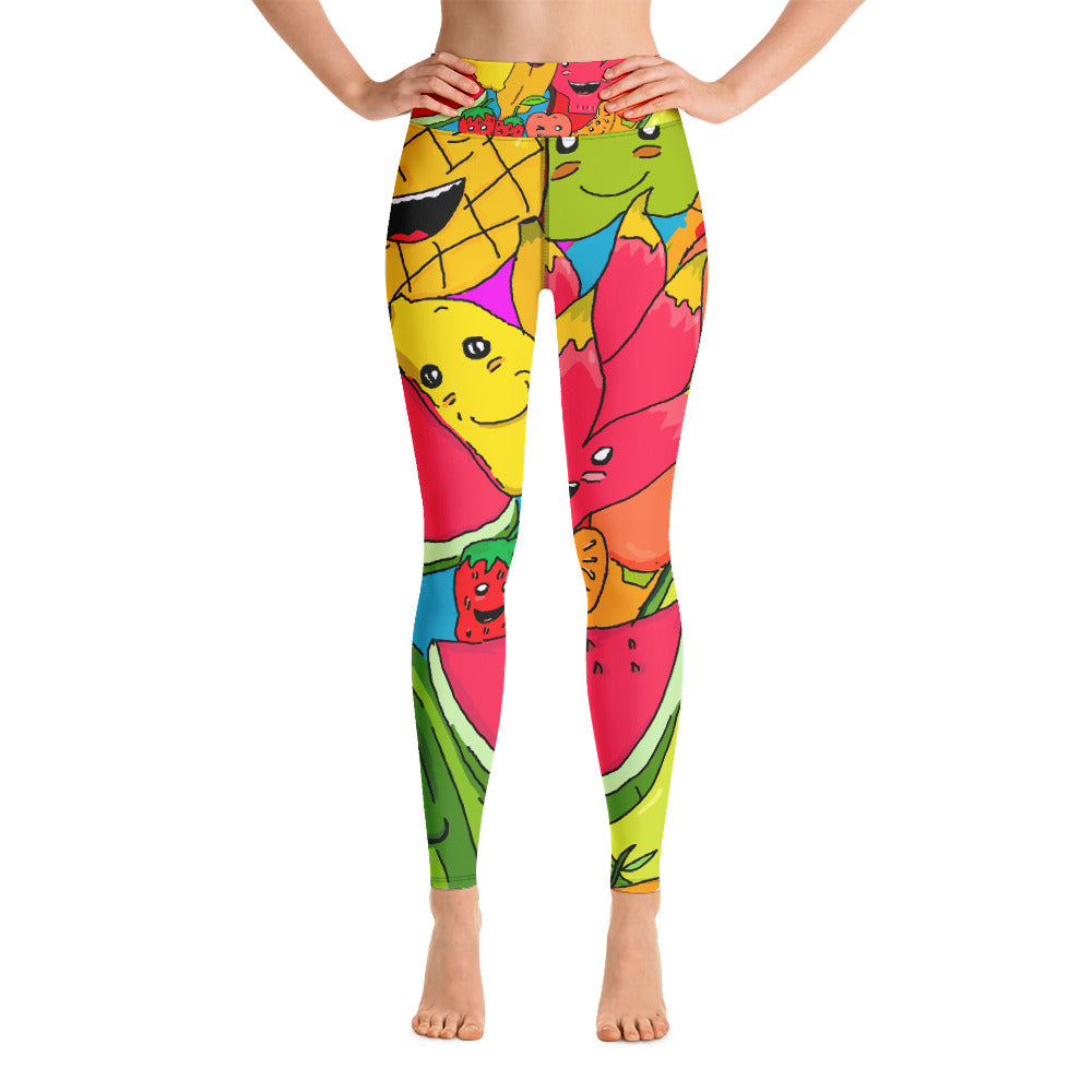 Yoga Leggings Fruit Rainbow - ragnacold XS