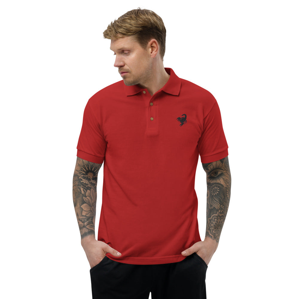 Embroidered Polo Shirt scorpio - ragnacold