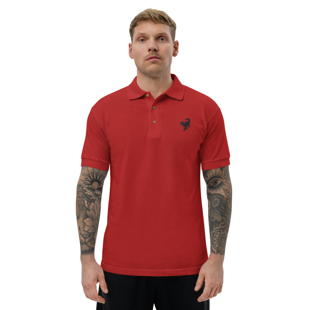 Embroidered Polo Shirt scorpio - ragnacold