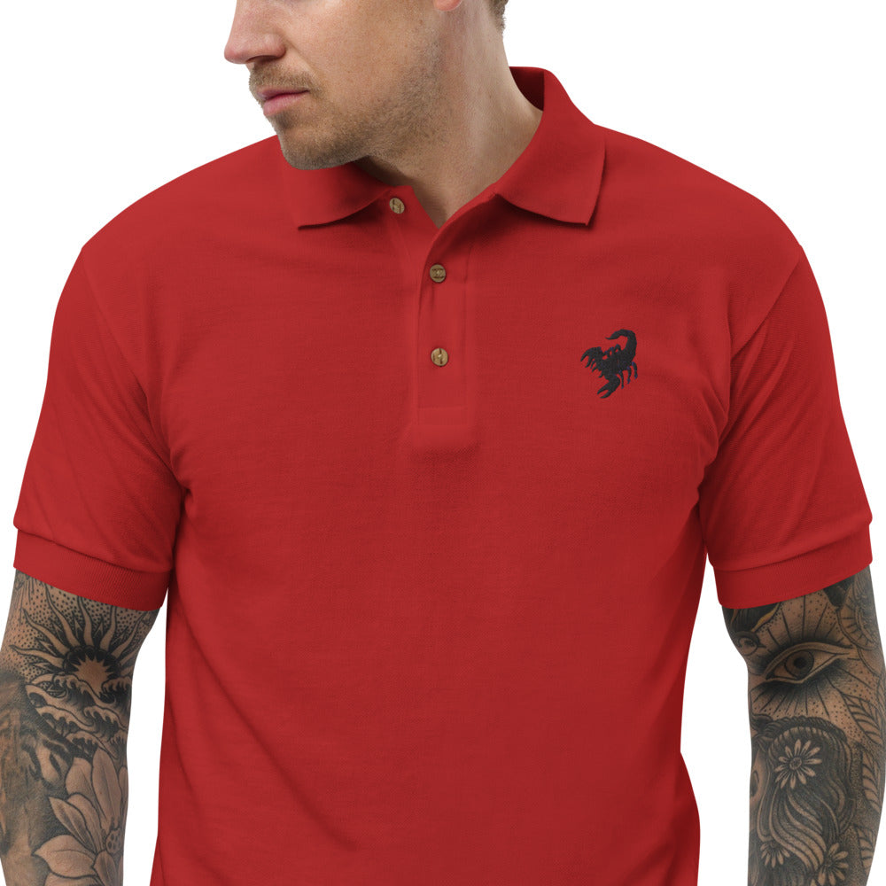 Embroidered Polo Shirt scorpio - ragnacold