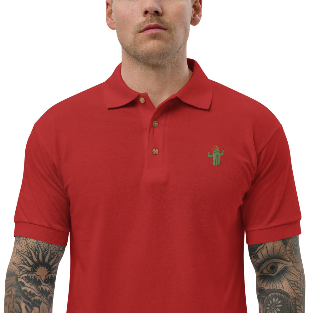 Embroidered Polo Shirt cactus - ragnacold Red / S