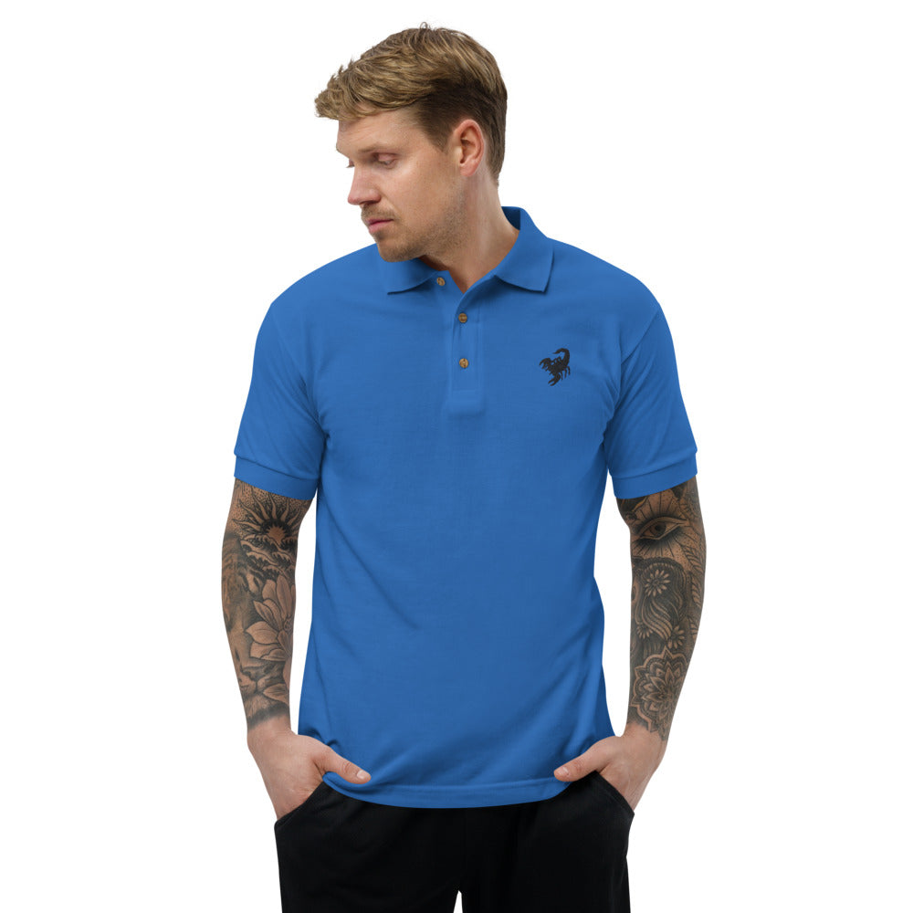 Embroidered Polo Shirt scorpio - ragnacold