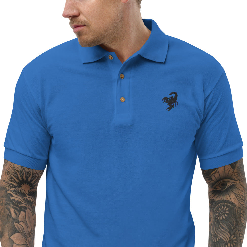 Embroidered Polo Shirt scorpio - ragnacold