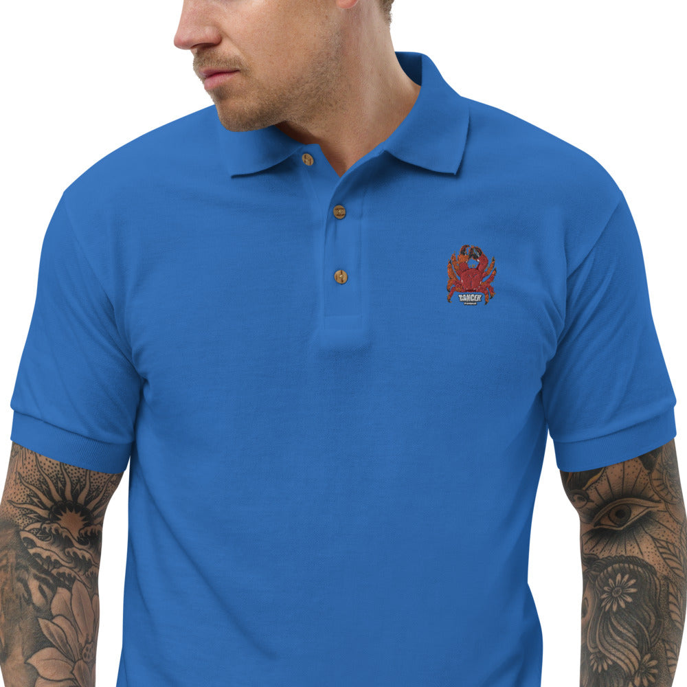 Embroidered Polo Shirt cancer zodiac - ragnacold