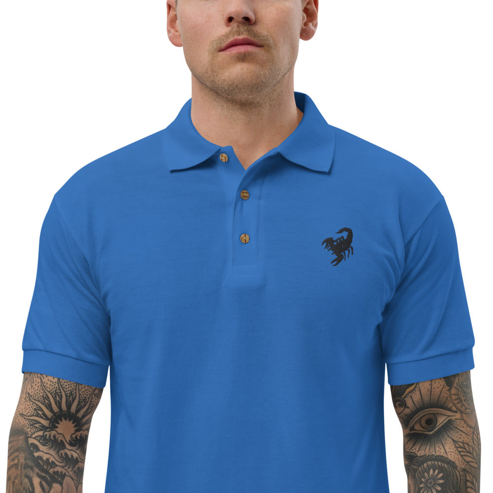 Embroidered Polo Shirt scorpio - ragnacold Royal / S