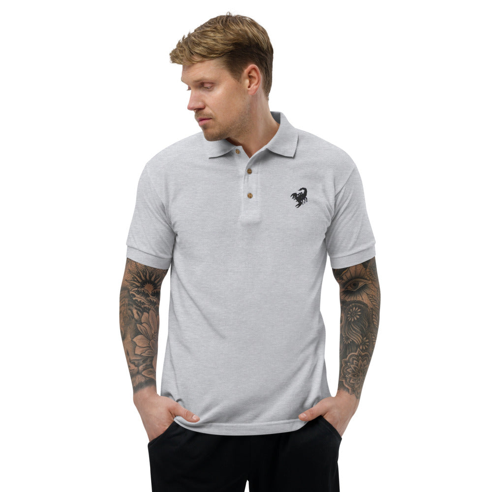 Embroidered Polo Shirt scorpio - ragnacold