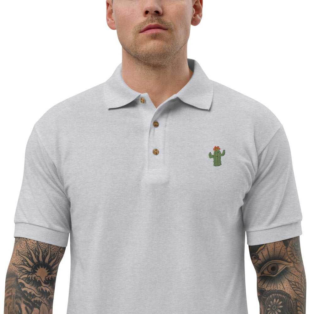 Embroidered Polo Shirt cactus - ragnacold Sport Grey / S