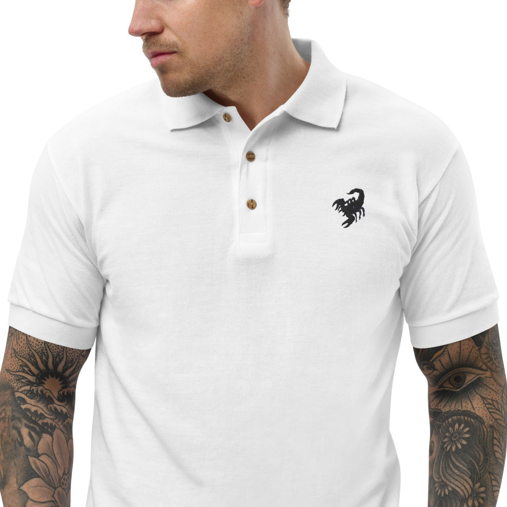 Embroidered Polo Shirt scorpio - ragnacold