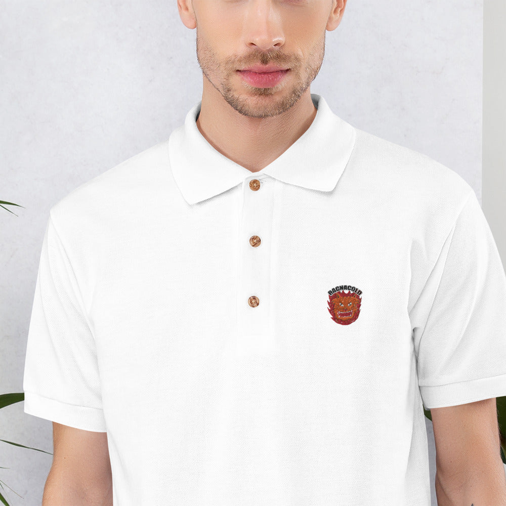 Embroidered Polo Shirt wild ragnacold - ragnacold White / S