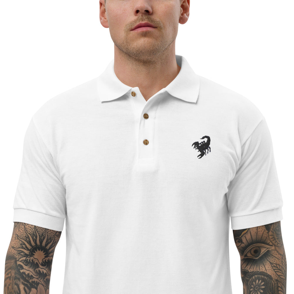 Embroidered Polo Shirt scorpio - ragnacold White / S