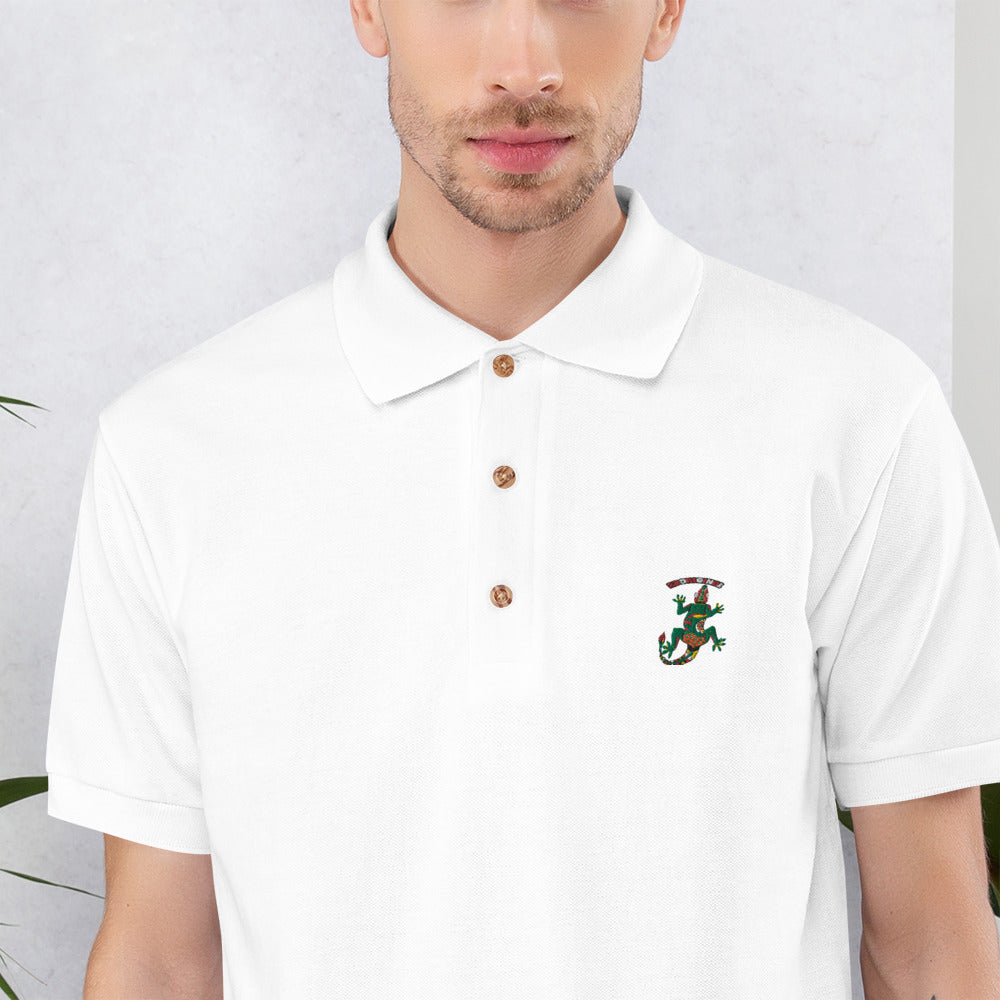 Embroidered Polo Shirt aboriginal australia - ragnacold White / S