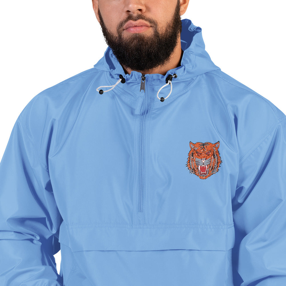 Embroidered Champion Packable Jacket wild cat - ragnacold Light Blue / S