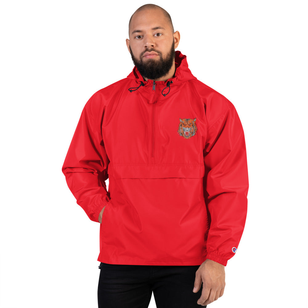 Embroidered Champion Packable Jacket wild cat - ragnacold