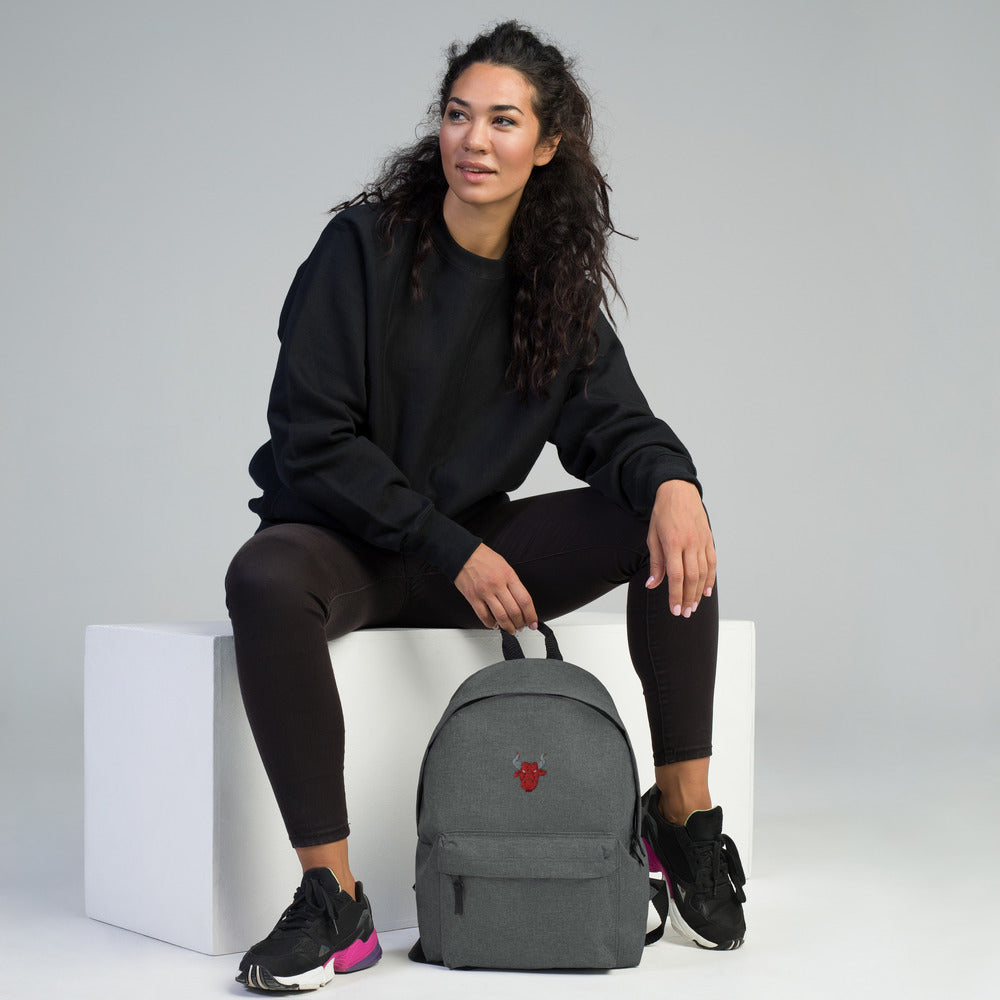 ragnacold Embroidered Backpack red bull - ragnacold Grey Marl