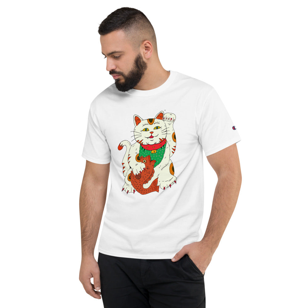 Men's Champion T-Shirt neko cat fortune - ragnacold White / S