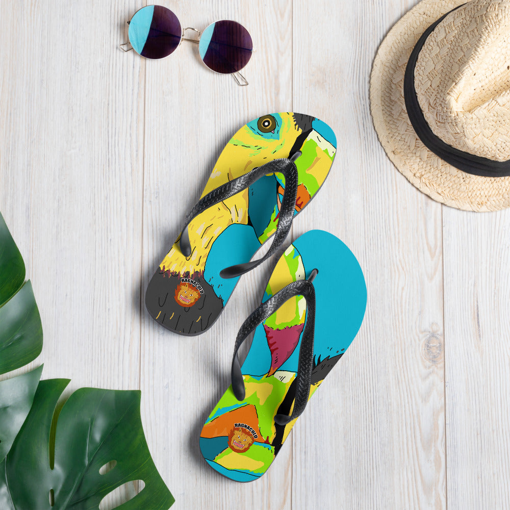 Flip-Flops tropical birds tucan - ragnacold