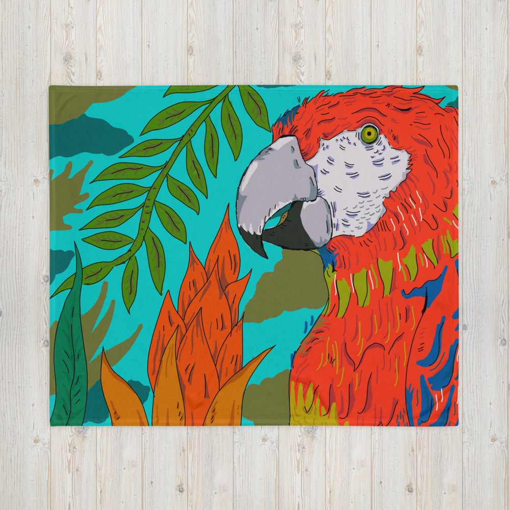 Throw Blanket tropical parrot - ragnacold Default Title