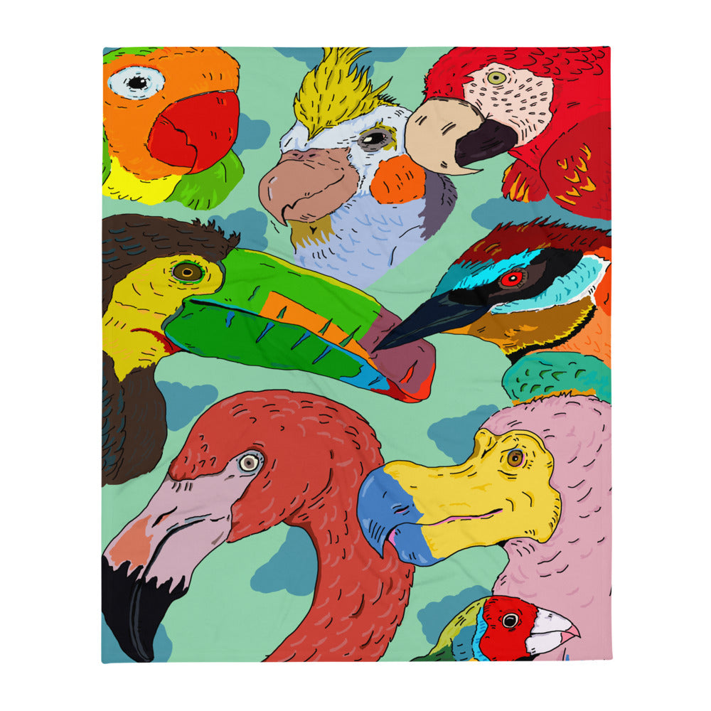 Throw Blanket birds exotic - ragnacold Default Title