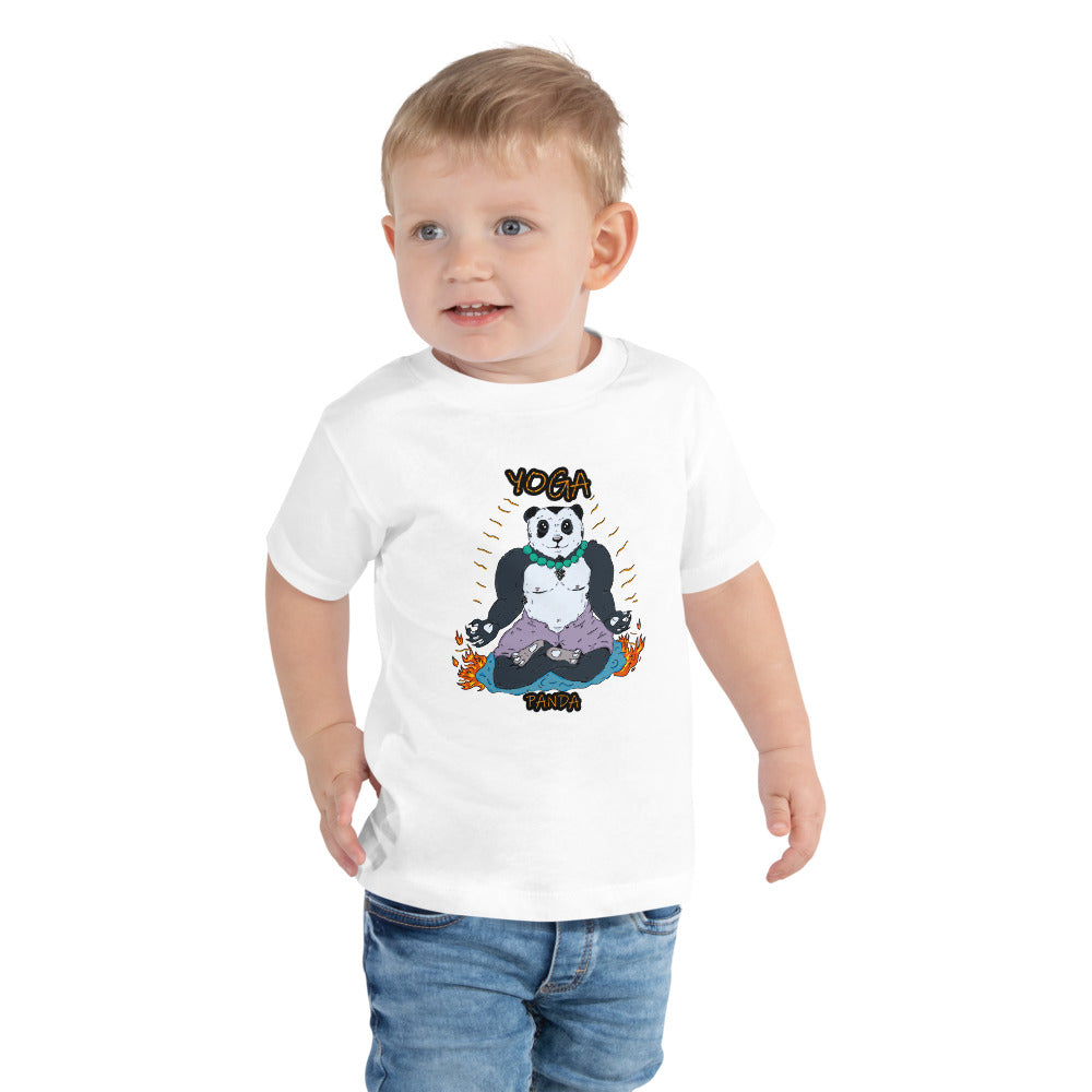 Toddler Short Sleeve Tee yoga panda - ragnacold White / 2T