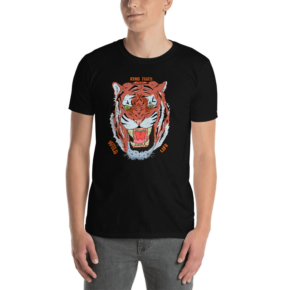 Short-Sleeve Unisex T-Shirt wild tiger - ragnacold Black / S