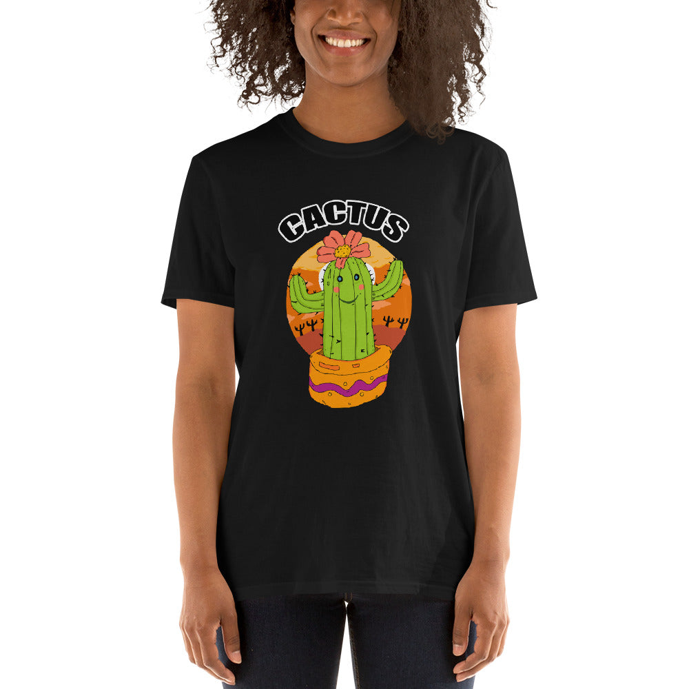 Short-Sleeve Unisex T-Shirt cactus green life - ragnacold Black / S