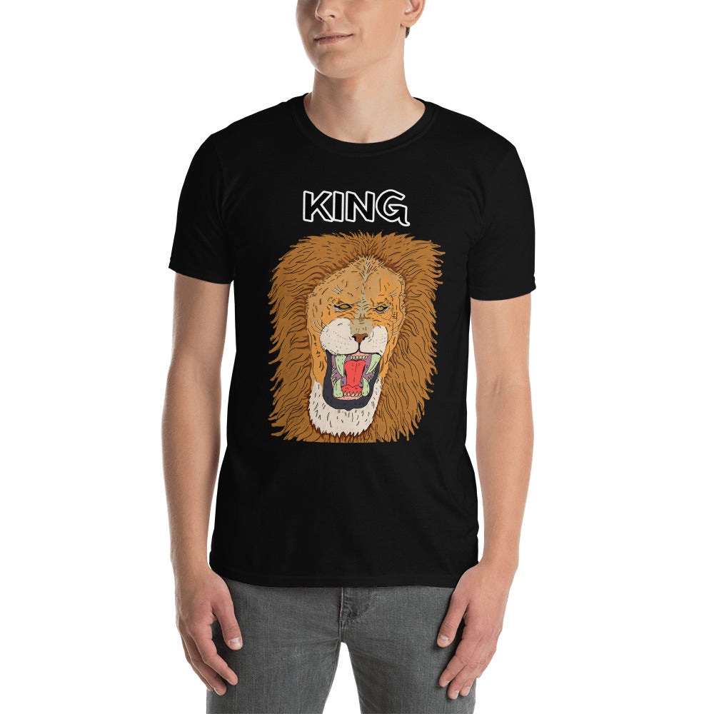 Short-Sleeve Unisex T-Shirt king leon leo - ragnacold Black / S