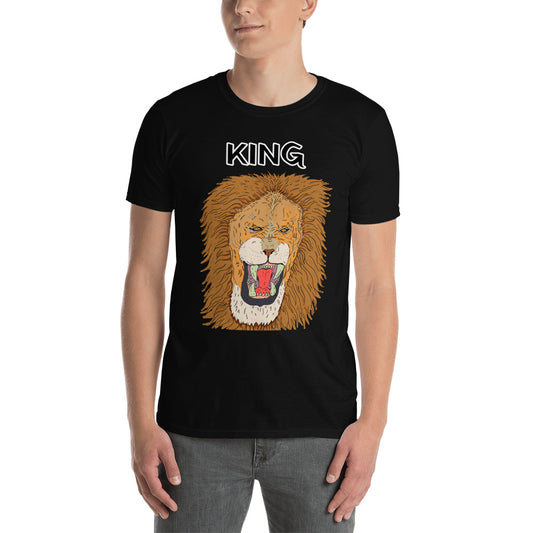 Short-Sleeve Unisex T-Shirt king leon leo - ragnacold Black / S