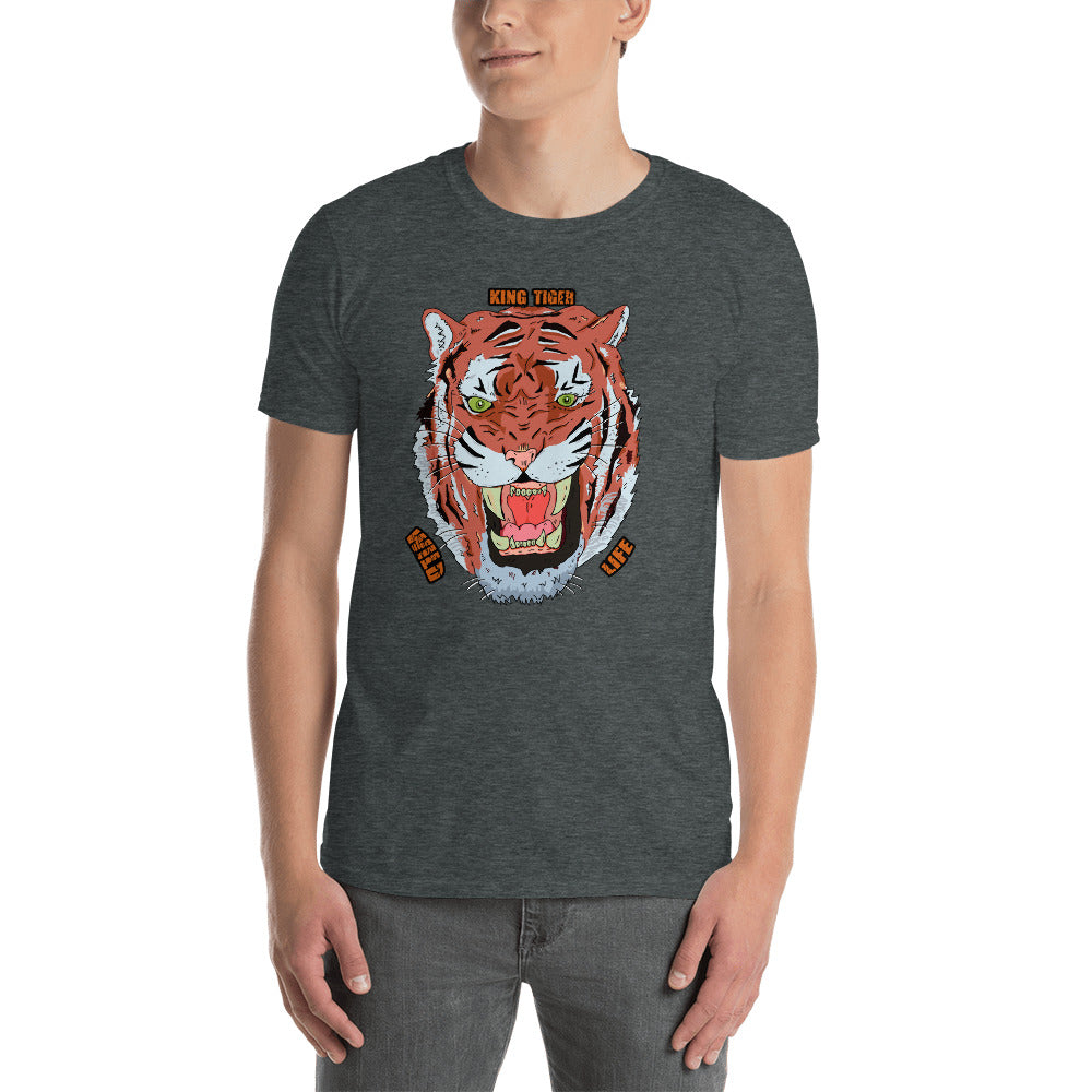 Short-Sleeve Unisex T-Shirt wild tiger - ragnacold Dark Heather / S