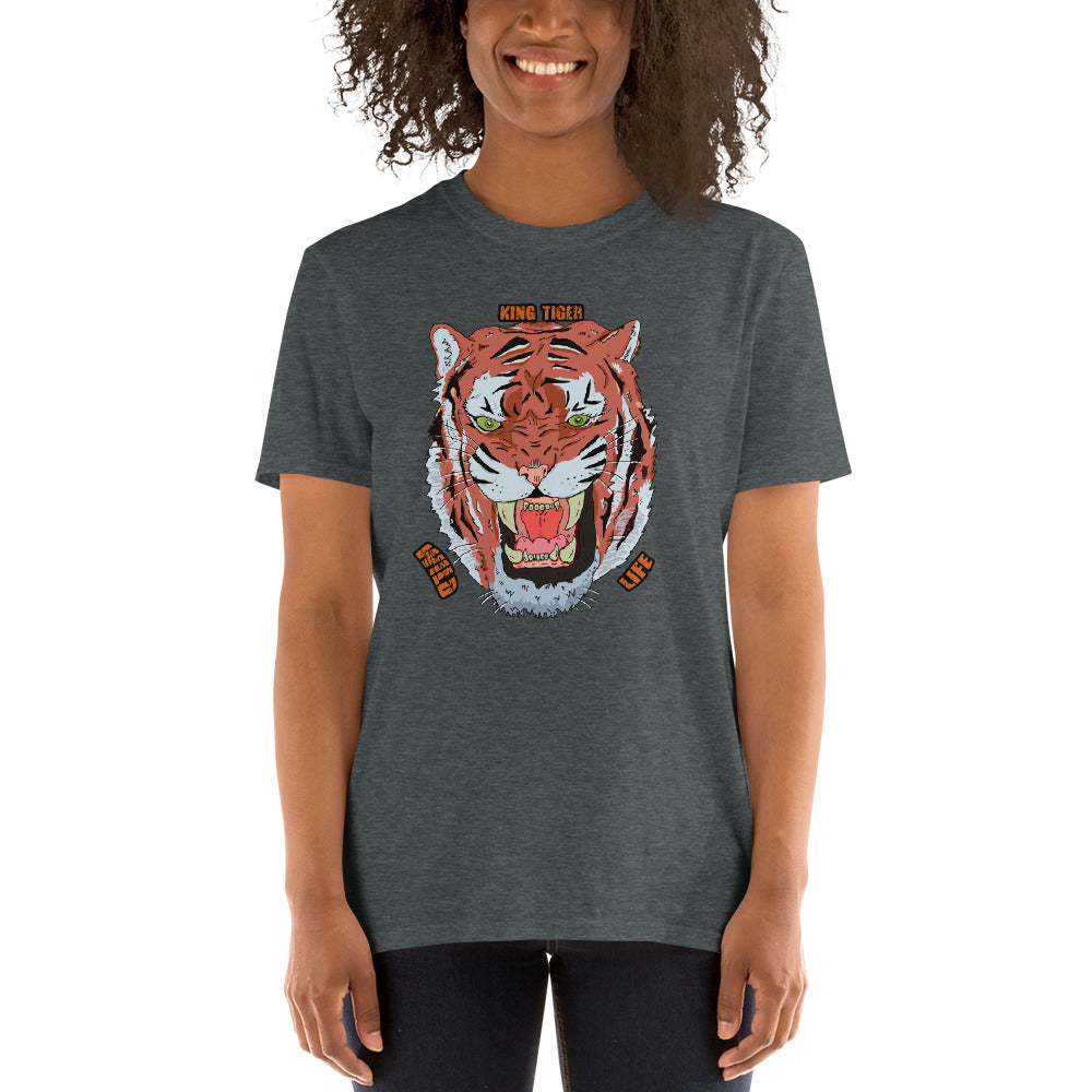 Short-Sleeve Unisex T-Shirt tiger - ragnacold Dark Heather / S