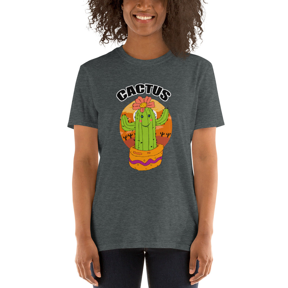 Short-Sleeve Unisex T-Shirt cactus green life - ragnacold Dark Heather / S