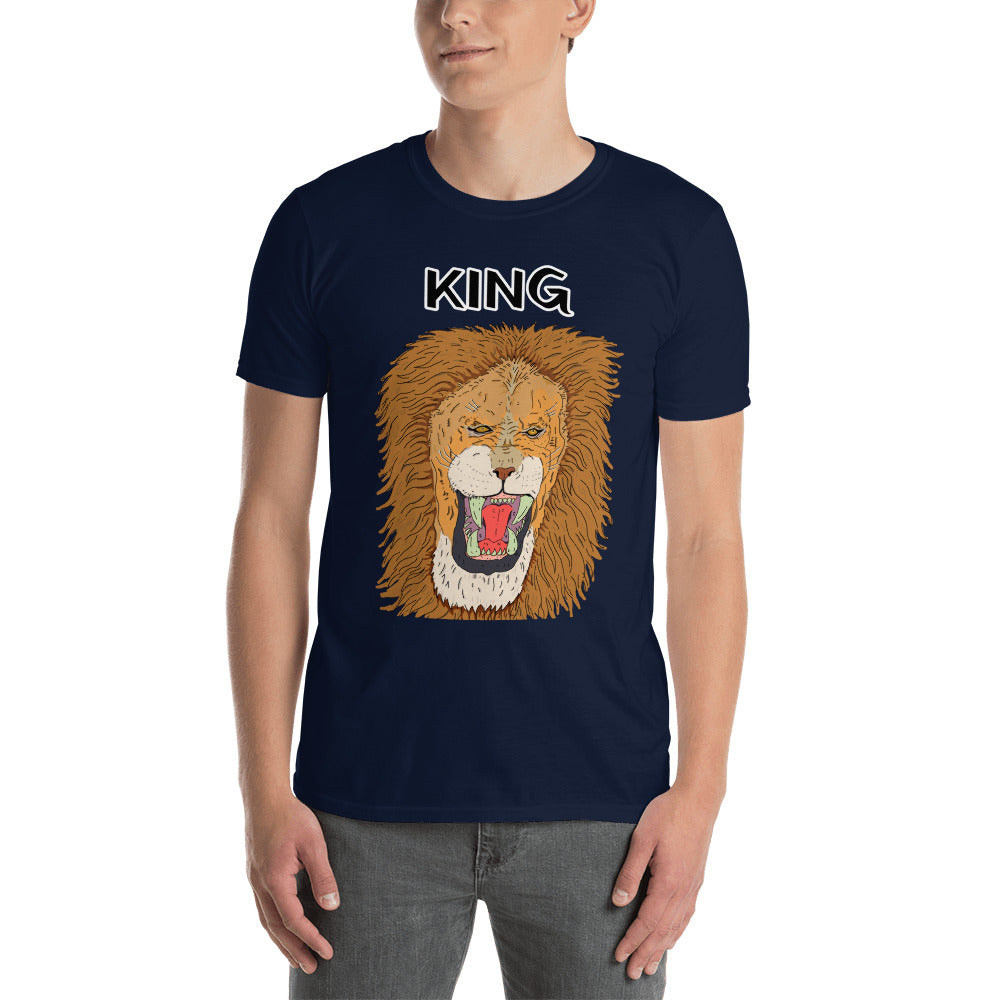 Short-Sleeve Unisex T-Shirt king leon leo - ragnacold Navy / S