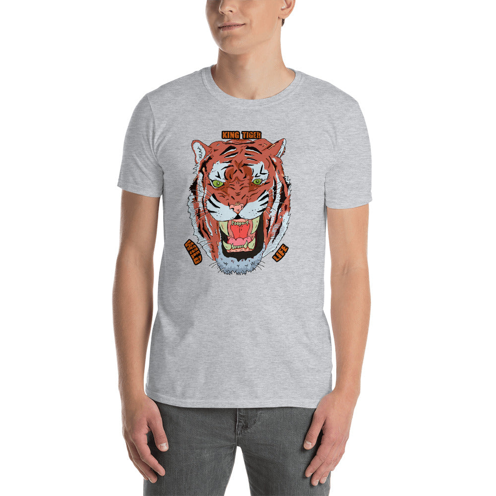 Short-Sleeve Unisex T-Shirt wild tiger - ragnacold Sport Grey / S