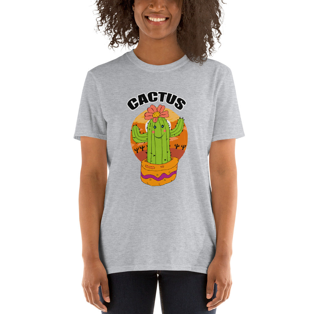 Short-Sleeve Unisex T-Shirt cactus green life - ragnacold Sport Grey / S