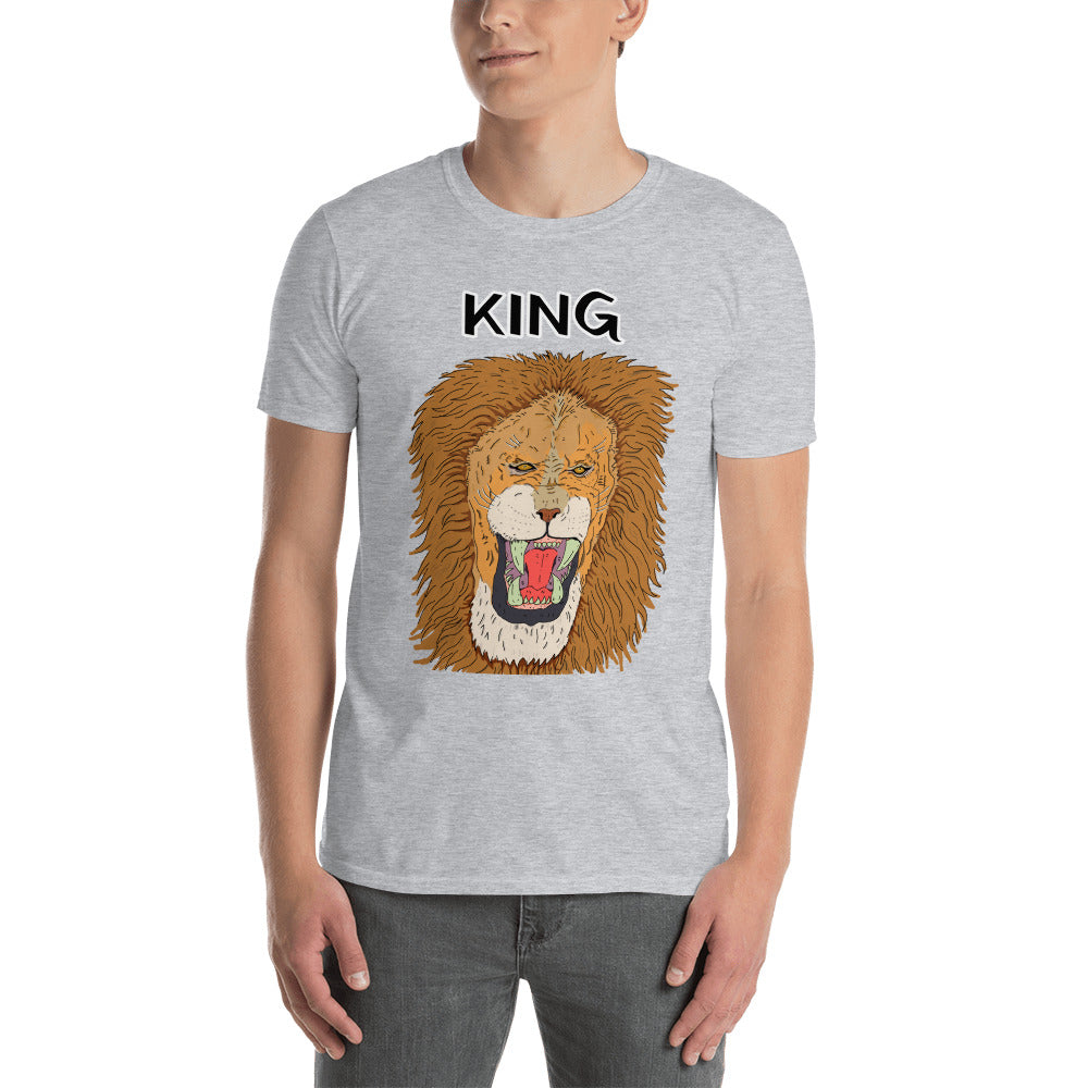 Short-Sleeve Unisex T-Shirt king leon leo - ragnacold Sport Grey / S