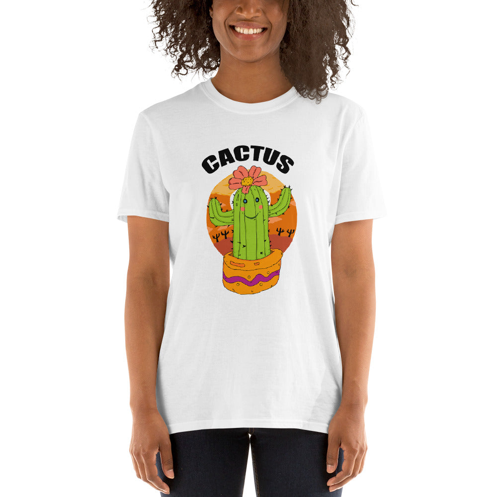 Short-Sleeve Unisex T-Shirt cactus green life - ragnacold White / S