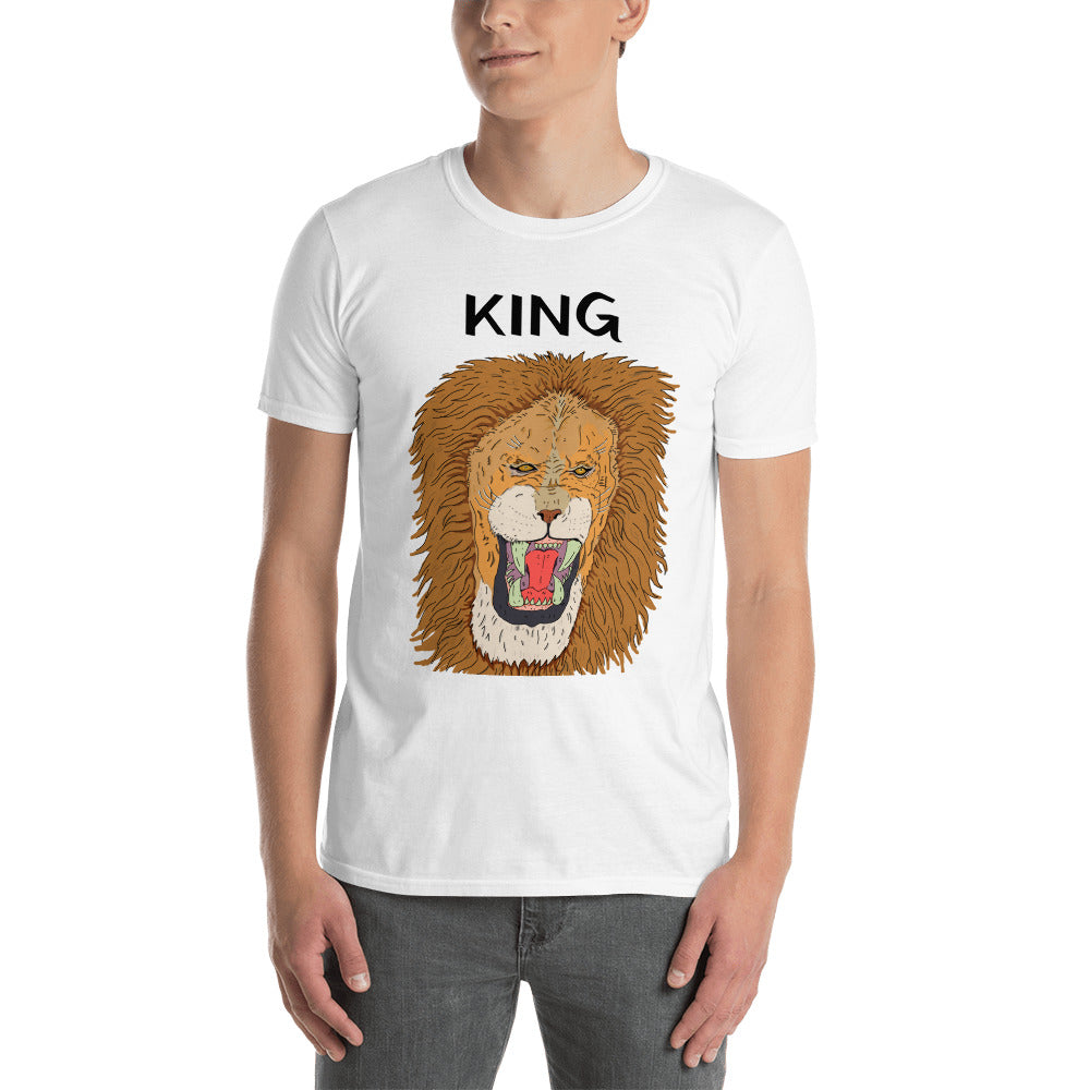 Short-Sleeve Unisex T-Shirt king leon leo - ragnacold White / S