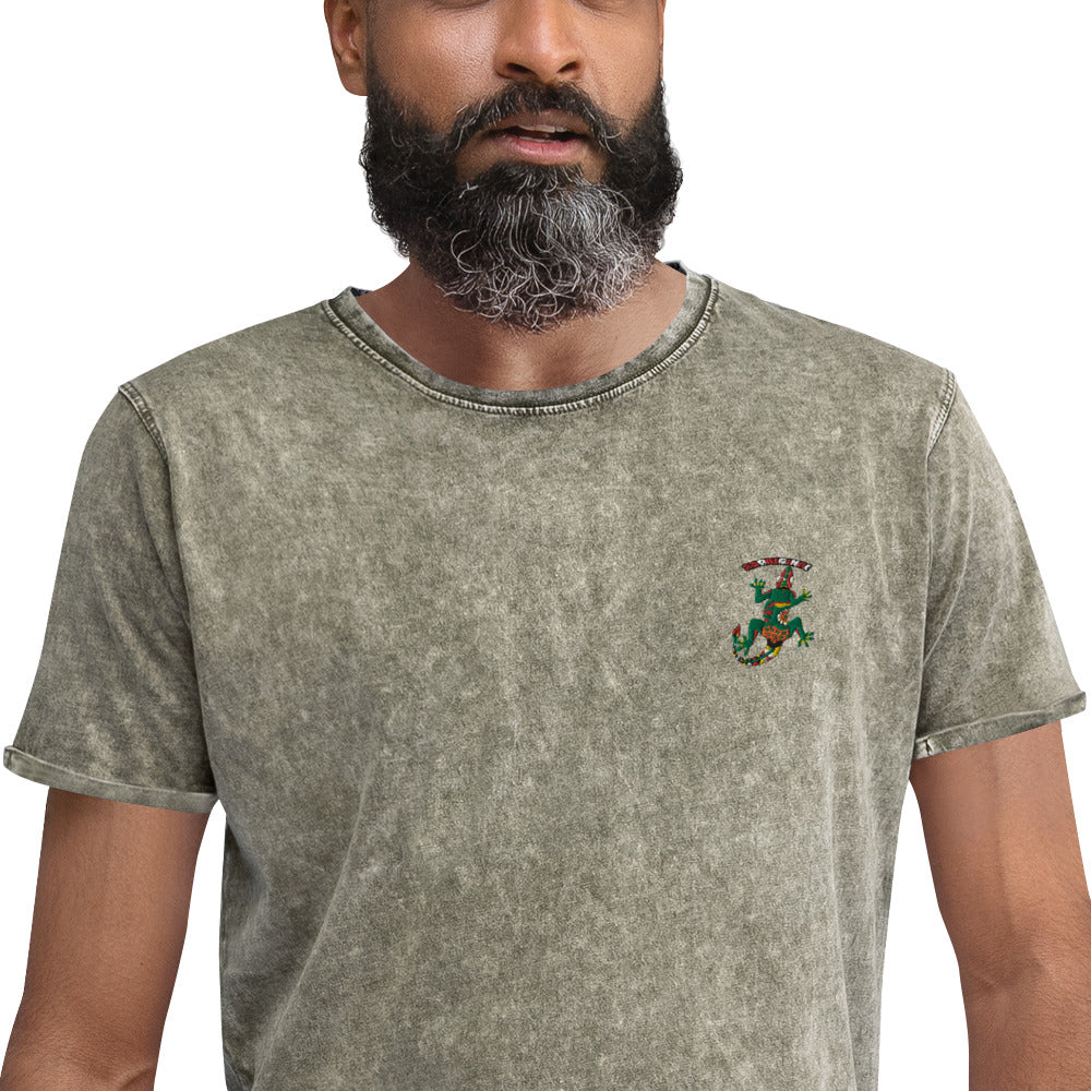 Denim T-Shirt lizard aboriginal - ragnacold Dark Army Green / S