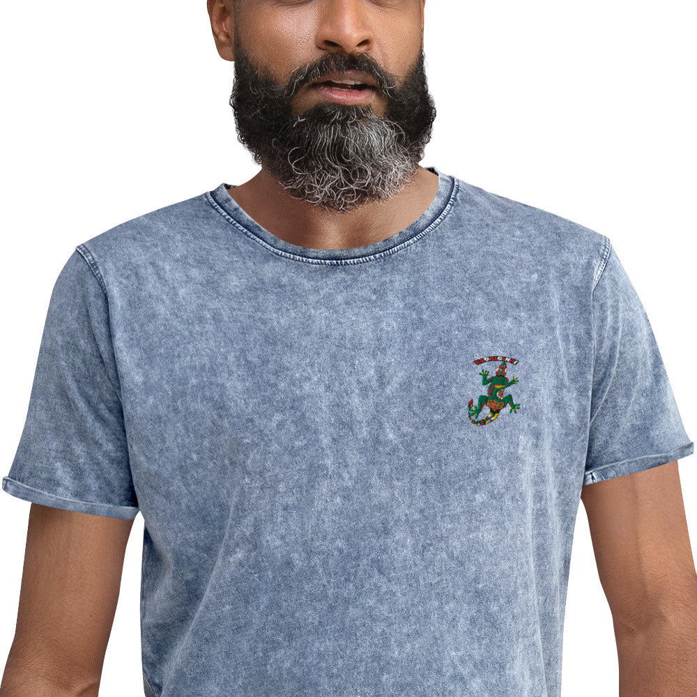 Denim T-Shirt lizard aboriginal - ragnacold Denim Blue / S