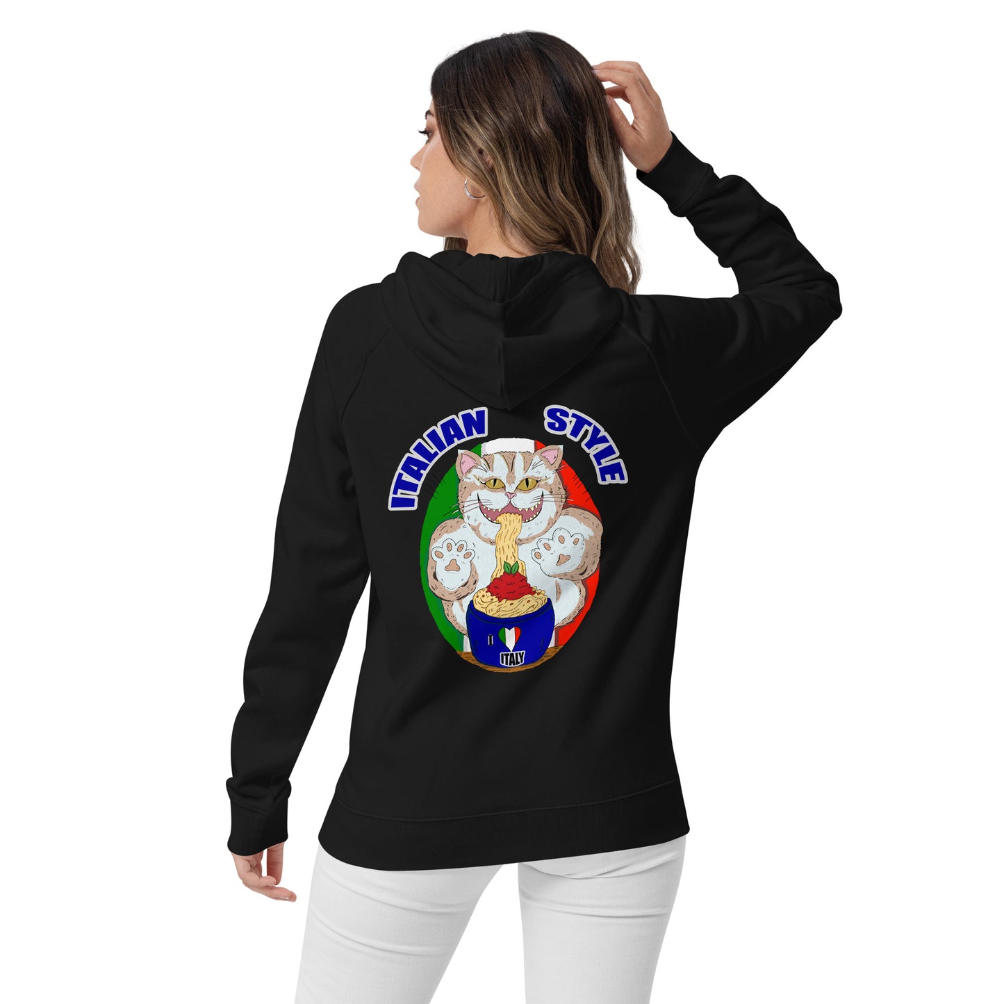 Unisex eco raglan hoodie ragnacold italian cat